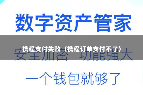 携程支付失败(携程订单支付不了)