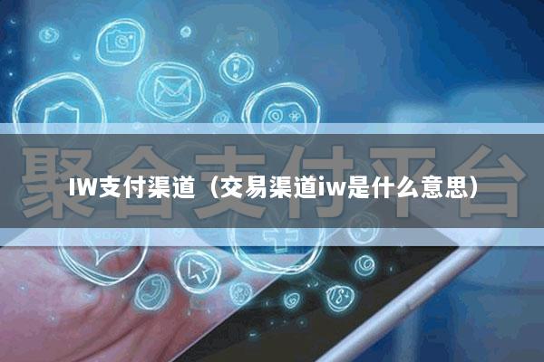 IW支付渠道(交易渠道iw是什么意思)