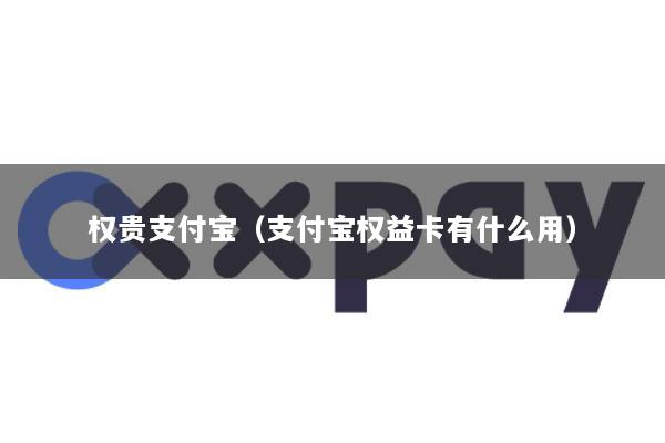 权贵支付宝(支付宝权益卡有什么用)