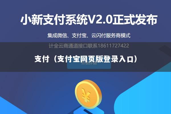 支付(支付宝网页版登录入口)