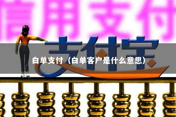 白单支付(白单客户是什么意思)