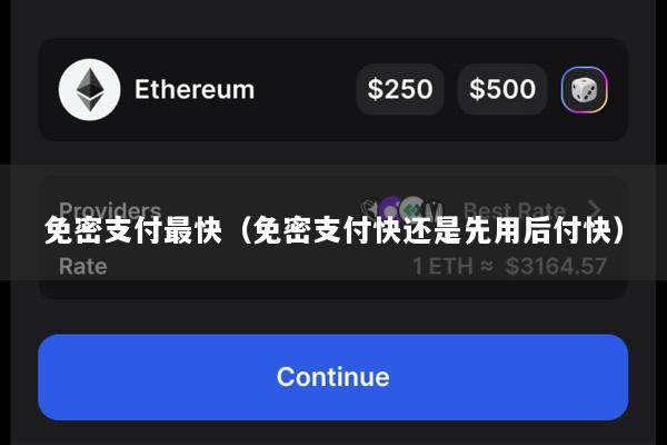 免密支付最快(免密支付快还是先用后付快)