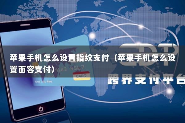 苹果手机怎么设置指纹支付(苹果手机怎么设置面容支付)