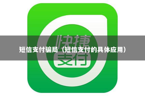短信支付骗局(短信支付的具体应用)